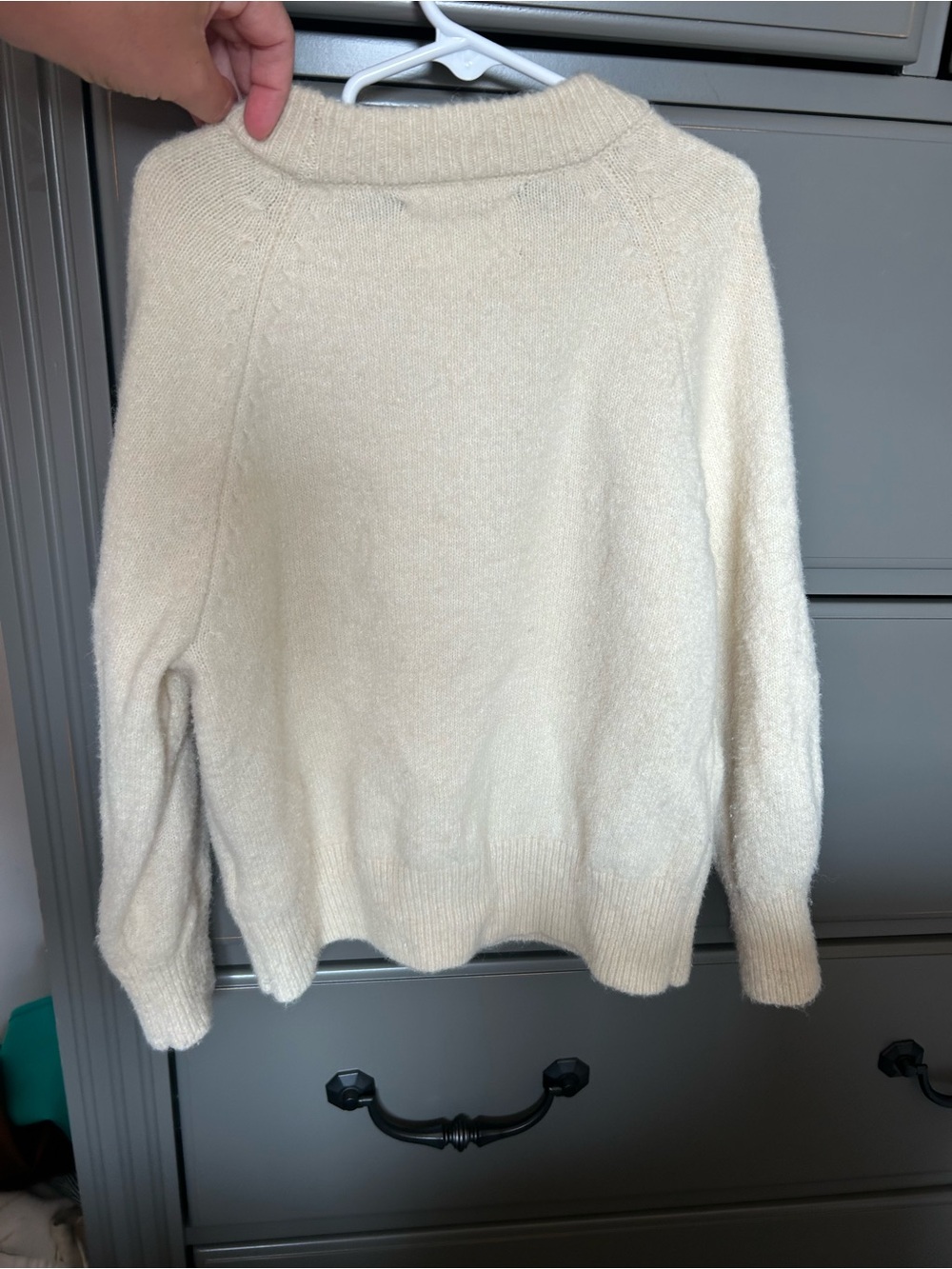 Zara Soft Cream Crewneck Sweater wool blend - Picture 4 of 4